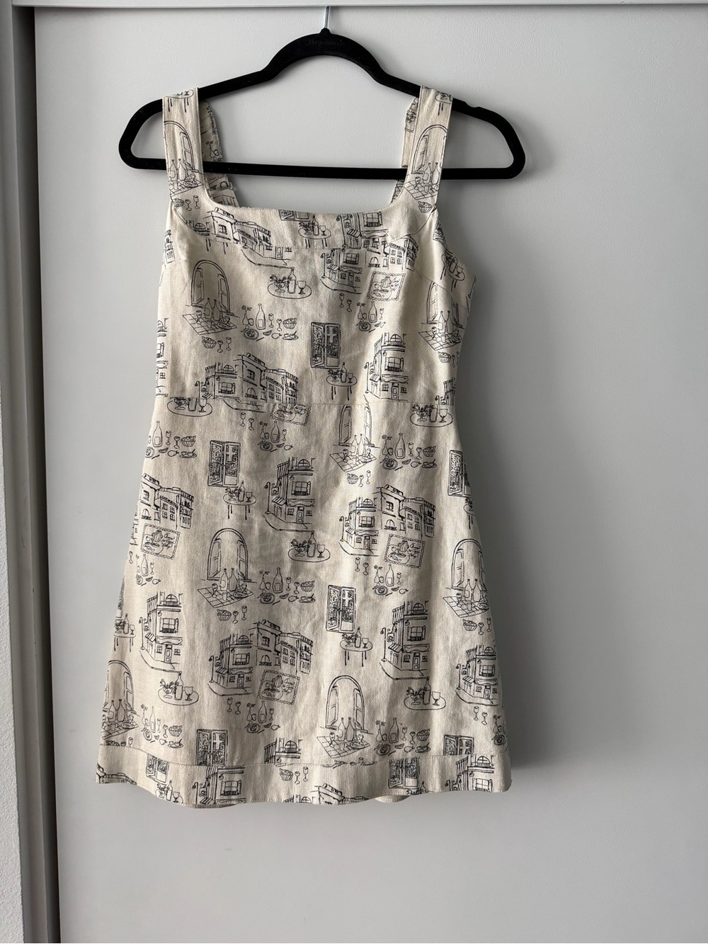 Abercrombie & FitchSleeveless Cream Print A-Line Linen Dress Size XSP